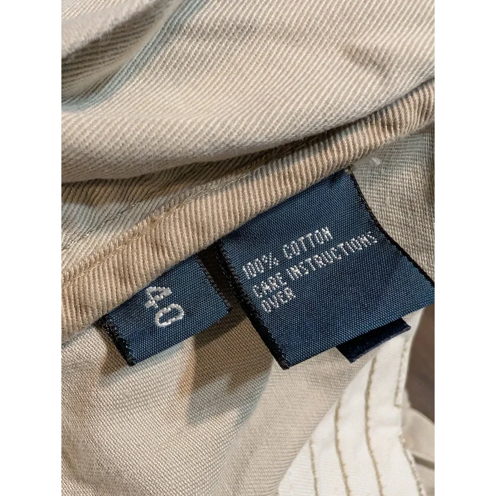 Polo Ralph Lauren Classic Chino Cargo Shorts Mens 40 Khaki Beige Cotton Twill